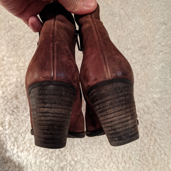 Paul Green Brown Leather Ankle boots Size US 6, AU 3 1/2 - Picture 4 of 6